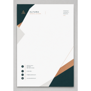Corporate/Executive Letterhead (Professional, traditional, often used for law firms or finance)